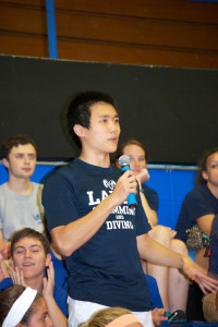Enze Chen, captain of the Ladue swimming team, talks about the team at Blue and White Night.