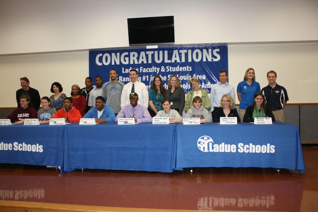 Ladue seniors sign college athletic commitments on National Signing Day