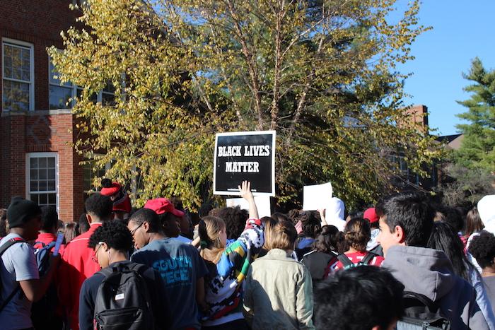 Ladue students leave school to protest at Administrative Center