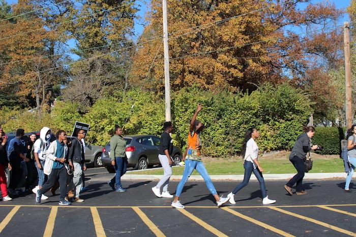 Ladue students leave school to protest at Administrative Center