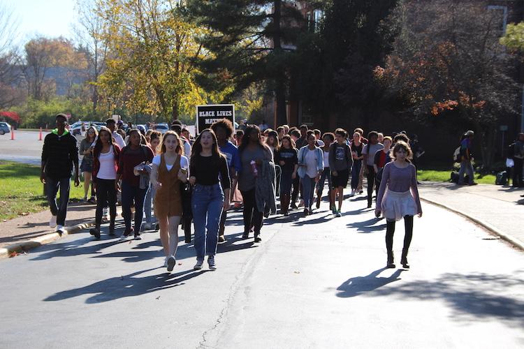 Ladue students leave school to protest at Administrative Center