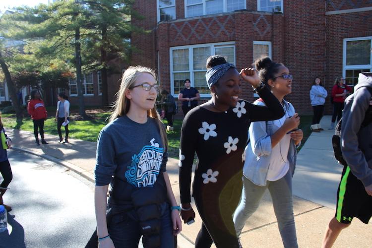 Ladue students leave school to protest at Administrative Center