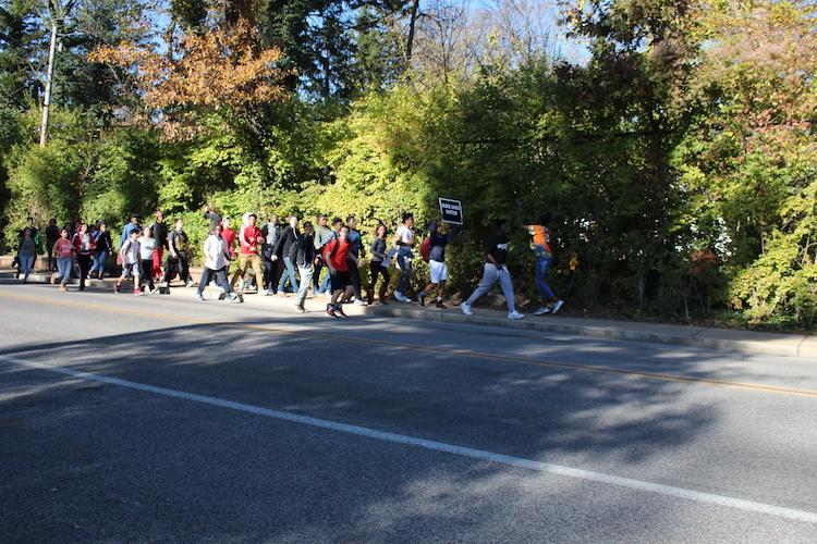 Ladue students leave school to protest at Administrative Center