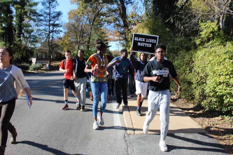 Ladue students leave school to protest at Administrative Center