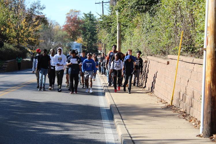 Ladue students leave school to protest at Administrative Center