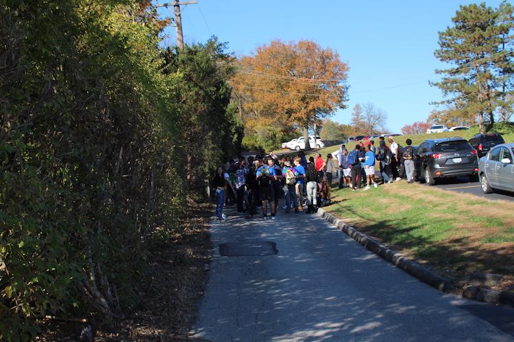 Ladue students leave school to protest at Administrative Center