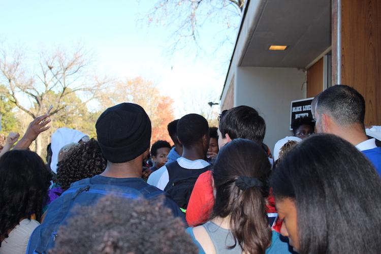 Ladue students leave school to protest at Administrative Center