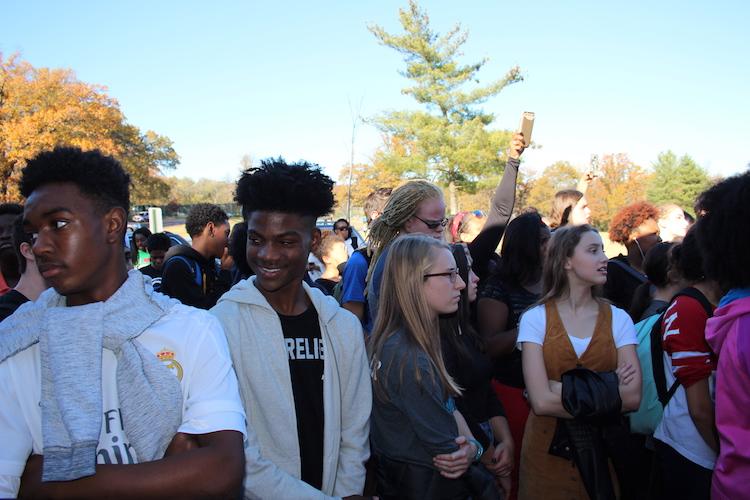 Ladue students leave school to protest at Administrative Center