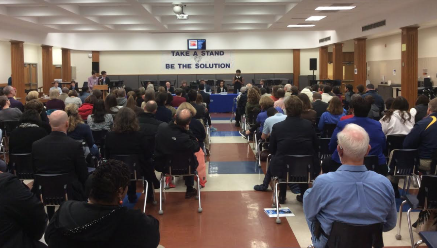 Leslie Tolliver responds to a question that was posed by the audience. 