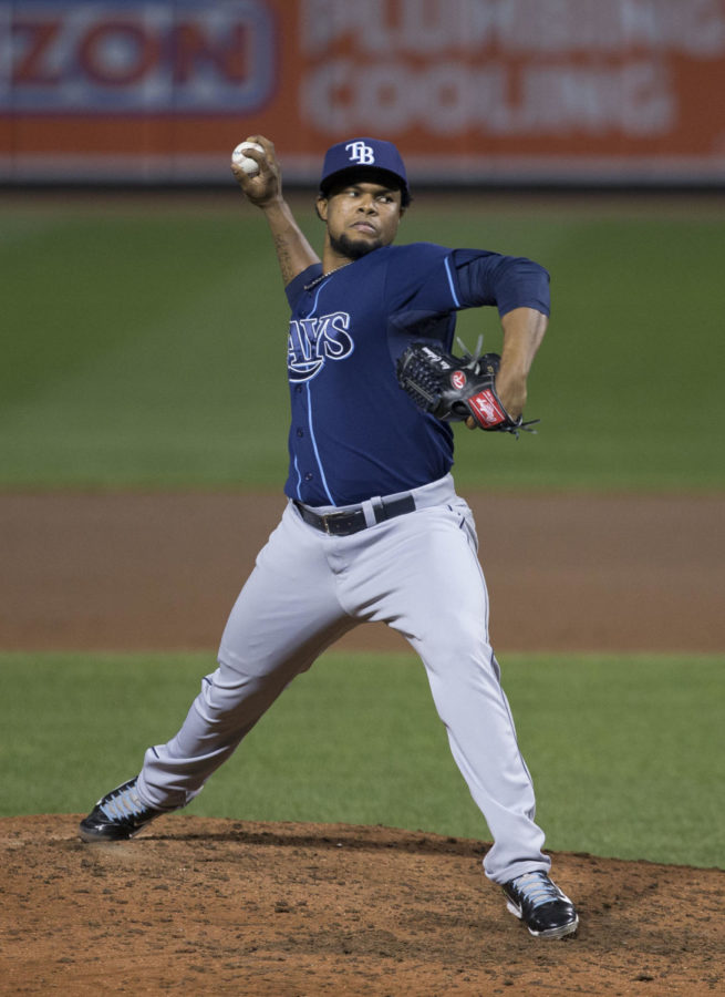 Alex Colome for the Rays at Orioles Aug. 31, 2015.