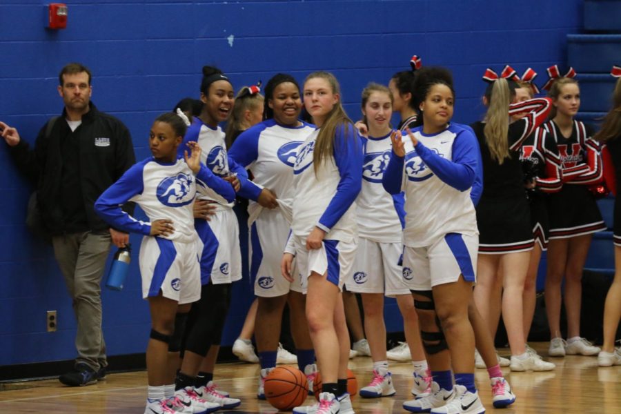 On Tuesday, February 20, the Ladue Girls Basketball team played against Visitation Academy.  It was senior night for both basketball and the Ladue Sparkle Effect!  Visitation won 61-44.