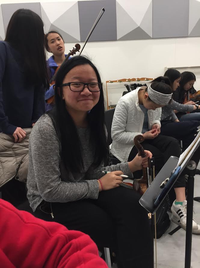 Sophomore Anna Zhong sits in the band room during second hour Mar. 6. 