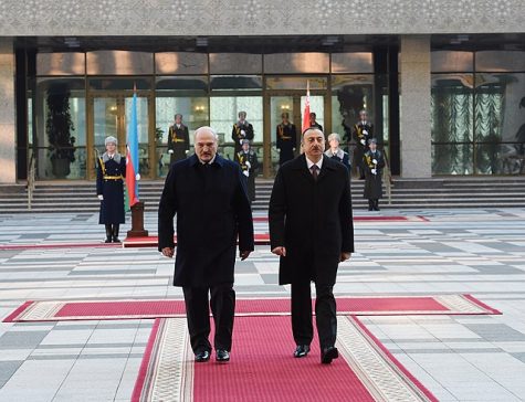 Alexander Lukashenko and Ilham Aliyev in 2015