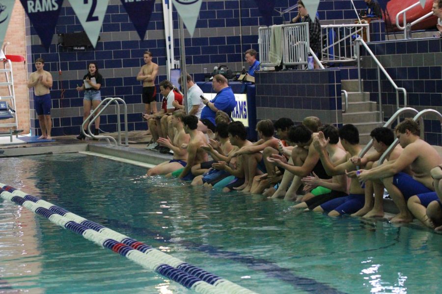 The boys swim team raced against Parkway South, Thursday, September 22. Ladue won 100-83 with 
Senior David Ciorba placing first in the diving portion. Junior Jax Bespalko said that, “It was a pretty close meet, so we were a little worried about the result but we raced well and came out on top.”