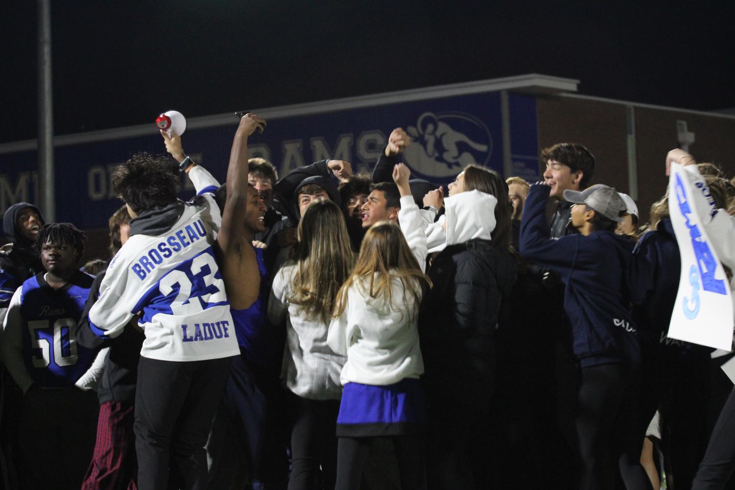 Early morning Pep Rally with KSDK Sports-Channel 5. Go Ladue School  District Rams! Tonight's football game begins at 7 p.m. Ladue Horton  Watkins High, By Ladue School District