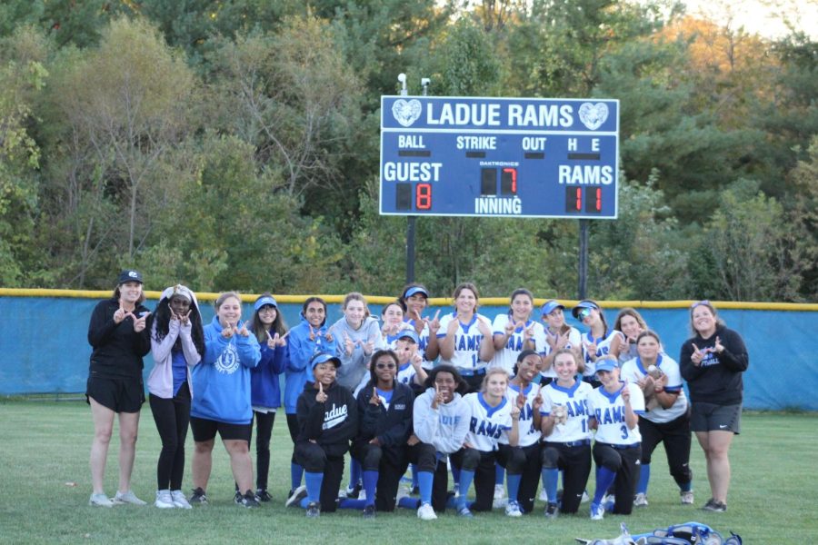 The+Varsity+Softball+team+played+hard+in+their+conference+game+against+Hazelwood+East+on+October+7th%2C+winning+11-8.+As+their+last+home+game+of+the+season%2C+the+rams+ended+on+a+strong+note+gaining+the+title+of+conference+champions.+The+team+celebrated+the+win+but+were+sad+to+see+the+season+was+coming+to+a+close.+%E2%80%9COh+my+god+I%E2%80%99m+so+sad%2C+can%E2%80%99t+believe+this+was+it%2C%E2%80%9D+said+senior+captain+Mallory+McMullen.%C2%A0
