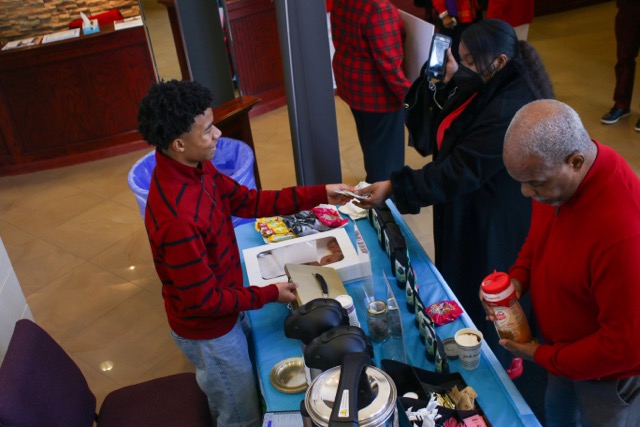 Before service at Central Baptist Church, Junior Java is stationed near the entrance selling coffee. Every Sunday, Junior Java started hosting a mini cafe in the lobby of Central Baptist.“[In] just the month of January, [weve] donated $500 directly to the youth ministry,” Temple said. 